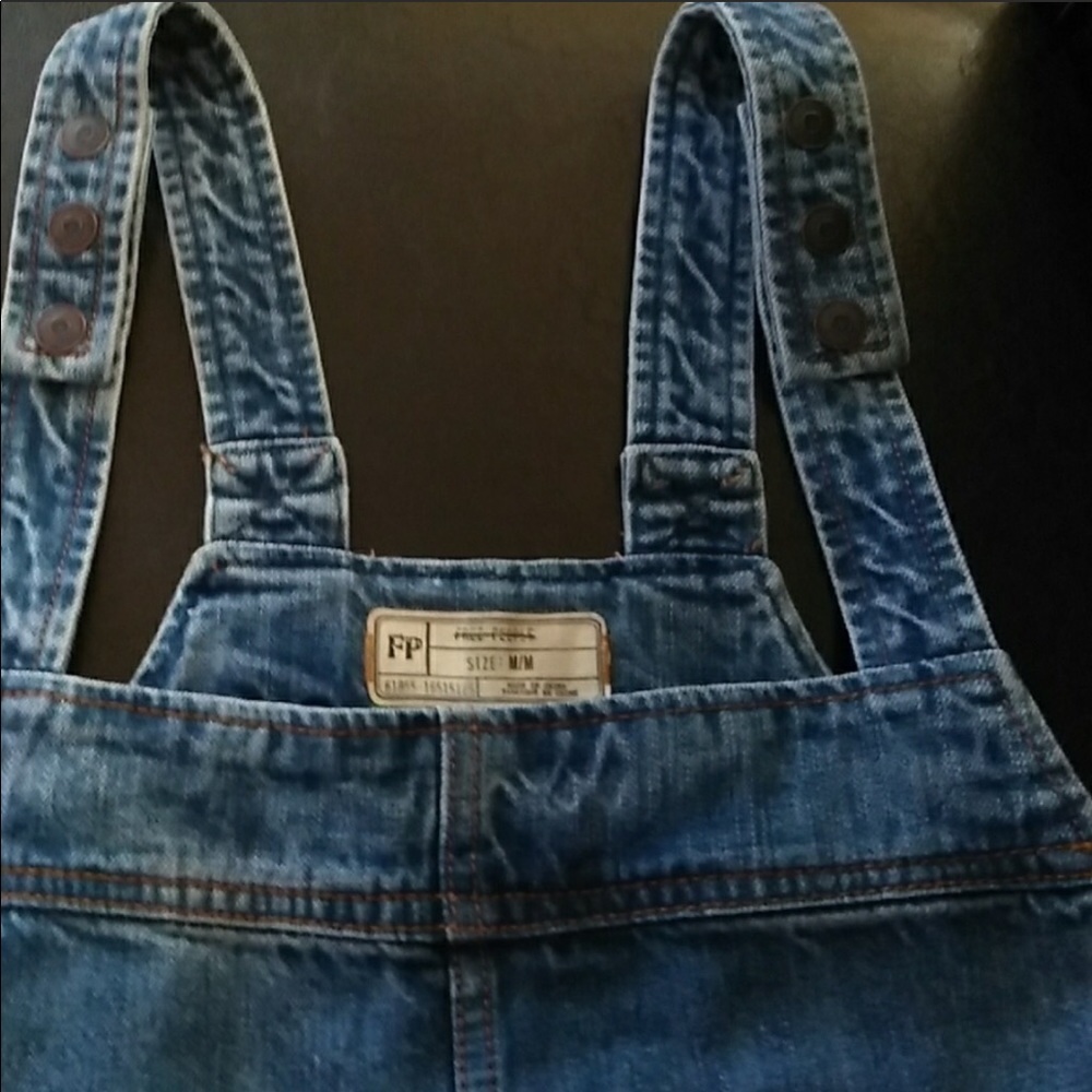 FREE PEOPLE DENIM OVERALLS / Snap buttons